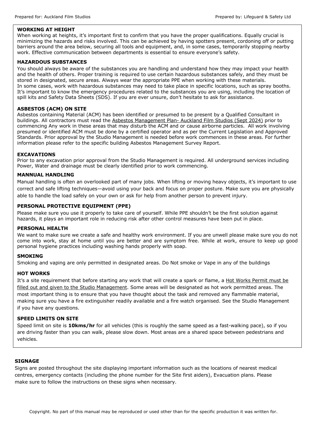 Safety induction page 3 of 5